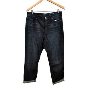 J.Jill Denim high rise straight leg stretch cotton dark blue women’s petite 12 P